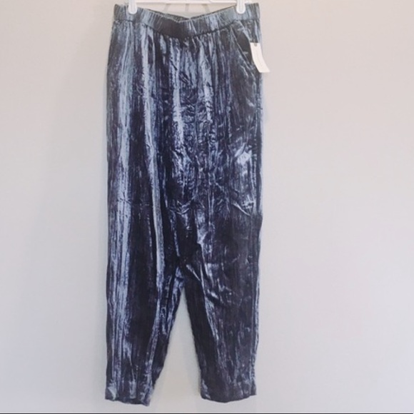 Anthropologie Textured Velvet Jogger Pants Lg - Picture 3 of 12